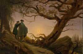 Caspar David Friedrich, Zwei Männer in Betrachtung des Mondes, ca. 1830-1835, New York, Metropolitan Museum of Art