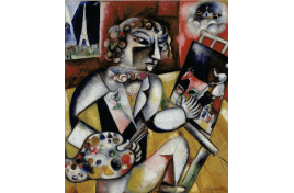 Marc Chagall, L'autoportrait aux sept doigts, 1912-1913, Stedelijk Museum Amsterdam © Marc Chagall, c/o Pictoright Amsterdam