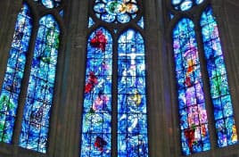 Marc Chagall, Glas in lood, 1974, Cathédrale Notre-Dame de Reims, Frankrijk