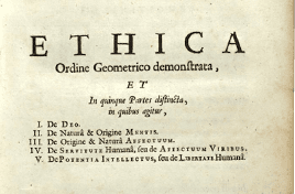 Titelpagina van Ethica, Spinoza, 1677