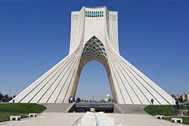 Azadi-toren ontworpen door Hossein Amanat, 1972, Teheran, Iran.