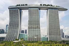 The Marina Bay Sands Integrated Resort ontworpen door Moshe Safdie, 2011, Singapore.