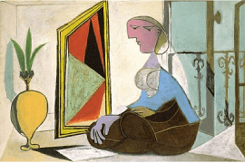 Pablo Picasso, Vrouw voor Spiegel, 1937, Kunstsammlung Nordrhein-Westfalen, Düsseldorf (c) Succession Pablo Picasso / © Succession Picasso, c/o Pictoright Amsterdam 2024.