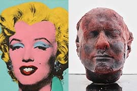 Andy Warhol, Marilyn, 1964, particuliere collectie — Marc Quinn, Self, 2001, New York