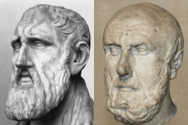 Links: Zeno van Citium, de — eerste grote grondlegger van het Stoïcisme. Rechts: Chrysippos van Soli, de tweede grote grondlegger van het Stoïcisme.