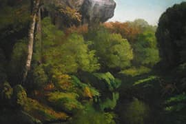 Gustave Courbet, 1855. Gezicht in het bos van Fontainebleau