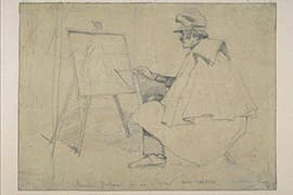 Jean-Baptiste Camille Corot, ca 1840. Portrait du peintre Stamati Bulgari