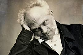 Arthur Schopenhauer op een daguerreotypie uit 1852.