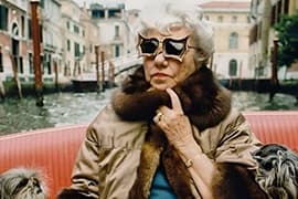 Peggy Guggenheim in Venetië, 1969. (Foto: Stefan Moses)