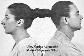 Marina Abramović en Ulay, Relation in Time (detail), 1977. Gelicentieerd onder CC-BY bij het Coda Museum, Apeldoorn.