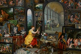 Jan Brueghel de Jonge, Allegorie van de Schilderkunst, ca. 1625-1630. In eigendom van de JK Art Foundation.