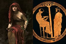 Pythia, priesteres van Apollo bij orakel van Delfi