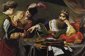 Claude Vignon, Croesus ontvangt een tribuut van een Lydische boer, 1629, Musée des Beaux-Arts, Tours
