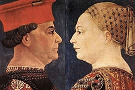 Bianca Maria Visconti and Francesco Sforza, 1460. Museo del Cenacolo Vinciano, Milaan