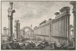Fragment uit het boek van Robert Wood uit de achttiende eeuw: The Ruins of Palmyra Otherwise Tedmor in the Desart