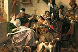 Jan Steen, Soo voer gesongen, soo na gepepen, 1668-1670, Mauritshuis Den Haag