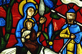 Vlucht naar Egypte (detail) Kathedraal Saint Denis