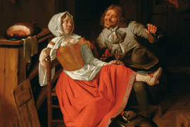 Pieter van Roestraeten, De losbandige keukenmeid (detail), 1665-70, Frans Hals Museum, Haarlem