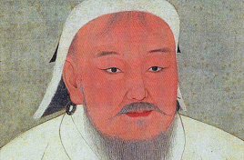 Taizu, of Dzjengis Khan, 14e eeuw, ink op zijde.