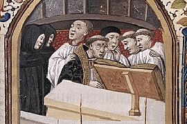 Meester van Bedford, Zangers rond een koorboek, Parijs, ca.1450.