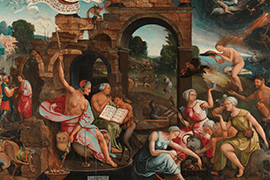 Jacob Cornelisz. van Oostsanen, Saul bij de heks van Endor (detail), 1526, Rijksmuseum Amsterdam
