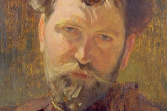Mucha, zelfportret, 1899, Mucha Museum, Praag