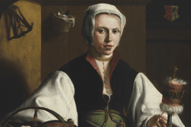 Maarten van Heemskerck, Portret van een vrouw, waarschijnlijk Anna Claesdr van der Laen, ca. 1528. Museo Nacional Thyssen-Bornemisza, Madrid, Spanje.