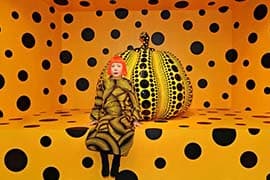 Yayoi Kusama, Kusama with Pumpkin, 2010 © Yayoi Kusama