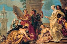 Jan Boeckhorst, Achilles tussen de dochters van Lykomedes (detail), ca. 1650. National Museum, Warsaw