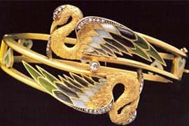 Masriera, Zwanenarmband, 1900, Barcelona