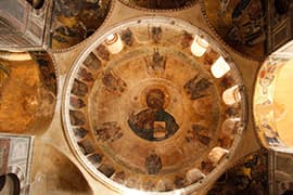 De koepel van het Katholikon in het klooster van Hosios Loukas