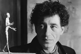 Alberto Giacometti in zijn atelier in Parijs, 1946
