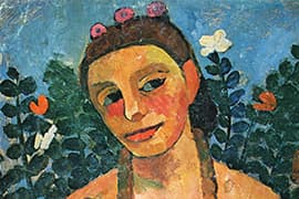 Paula Modersohn-Becker, Zelfportret met barnsteenketting, 1906, Kunstmuseum Basel