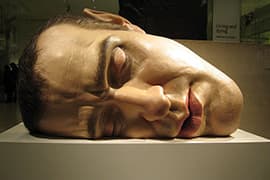 Ron Mueck., Mask II, 2001–2002. c/o Pictoright Amsterdam 2026.