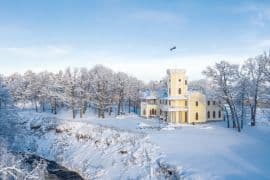 Schloss Fall in de winter