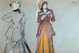 Edgar Degas, Two Studies Mary Cassatt at the Louvre, 1879.
— Uit Privécollectie