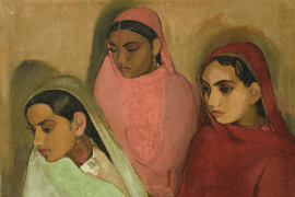 Amrita Sher-Gil, 'Drie meisjes', Amritsar (India),1935 - National Gallery of Modern Art, New Delhi